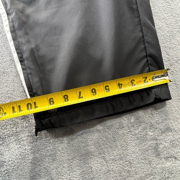 Adidas Black White Mens XL Zip Joggers Workout ActiveWear Athleisure 3 Stripe - Picture 6 of 16